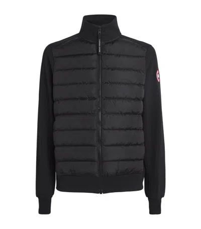 Canada Goose High-neck Padded Wool And Shell-down Jacket In Black