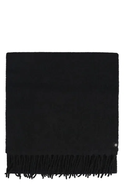 Canada Goose Knitted Wool Scarf In Black