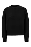 Canada Goose Oversize Wool Sweater With Ribbed Cuffs And Hem In Black