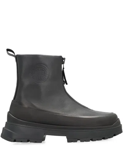 Canada Goose Women's Kya Leather Ankle Boots In Black