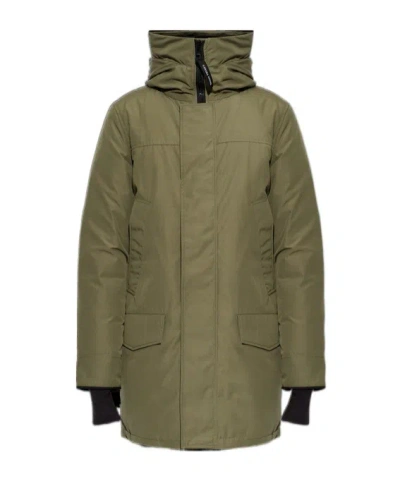 Canada Goose Langford Long-sleeve Hooded Down Jacket In Green