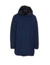 Canada Goose Hooded Coat With Long Sleeves And Pockets In Blue