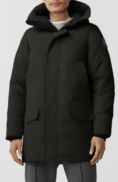 Canada Goose Logo-patch Coat In Black