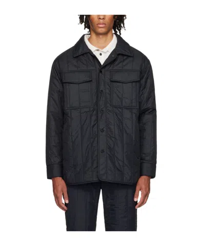 Canada Goose Lapel Quilted Casual Jacket In Black