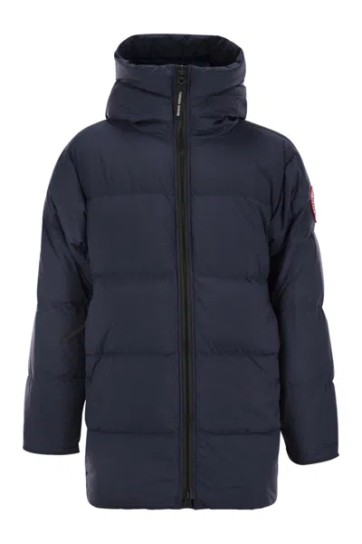 Canada Goose Lawrence - Down Jacket With Black Logo In Navy