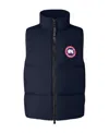 Canada Goose Mens Atlantic Navy Lawrence Quilted Shell-down Vest In Black