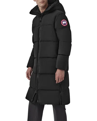 Canada Goose Lawrence Long Puffer Jacket In Black