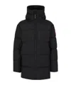Canada Goose Lawrence Mid-thigh Length Down Jacket With Black Logo In Black