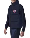 Canada Goose Mens Atlantic Navy Lawrence Quilted Shell-down Vest In Blue