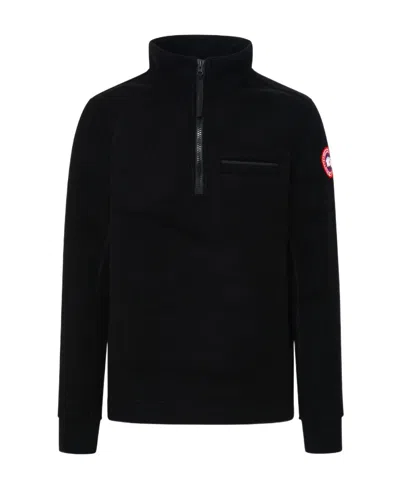 Canada Goose Lawson Logo-print Fleece Sweatshirt In Black