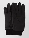 CANADA GOOSE LEATHER FULL-FINGER WORKMAN GLOVES WITH RIBBED CUFF