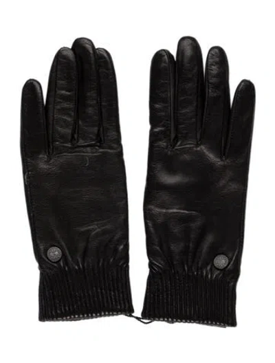 Pre-owned Canada Goose Leather Gloves W/tags In Black