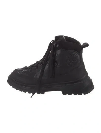 Pre-owned Canada Goose Leather Hiking Boots In Black