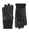 Canada Goose Leather-trim Mixed Media Gloves In Brown