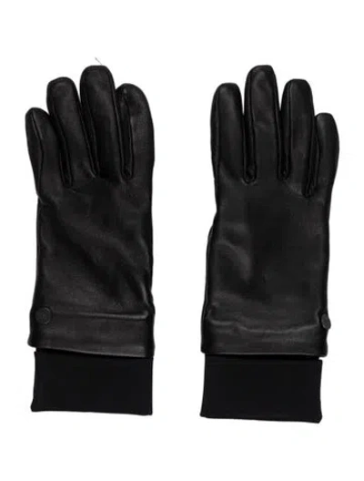 Pre-owned Canada Goose Leather Winter Golves In Black