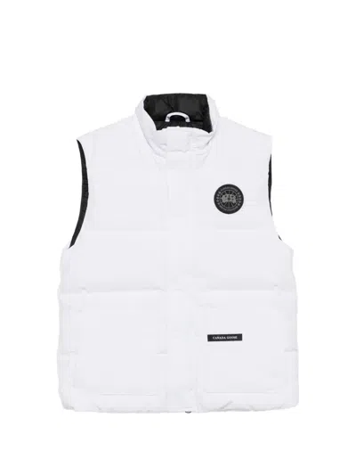 Canada Goose Legacy Logo-patch Quilted Gilet In White