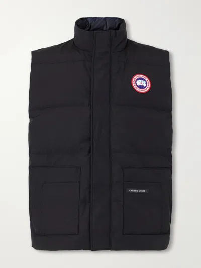 Canada Goose Legacy Hidden Placket Logo Patch Freestyle Down Vest In Black