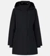 Canada Goose Hooded Long Sleeve Polyester Cotton Coat In Black