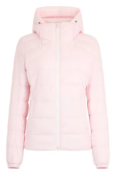 Canada Goose Hooded Quilted Jacket Casual Sporty Style In Pink