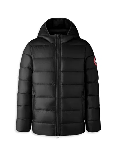 Canada Goose Unisex Crofton Hooded Down Puffer Coat - Big Kid In Black