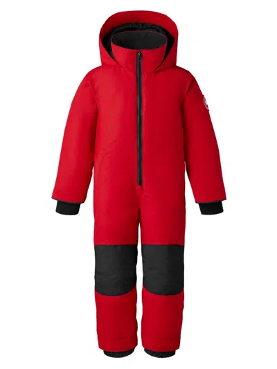 Canada Goose Little Kid's Grizzly Snowsuit In Red