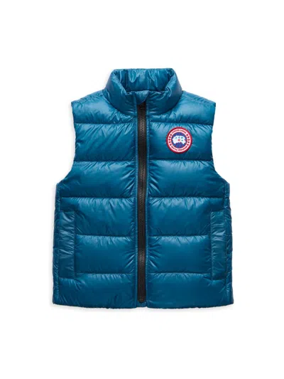Canada Goose Little Kid's Puffer Down Vest In Blue