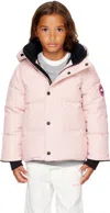 Canada Goose Little Kids Pink Snowy Owl New Edition Down Parka In Pink