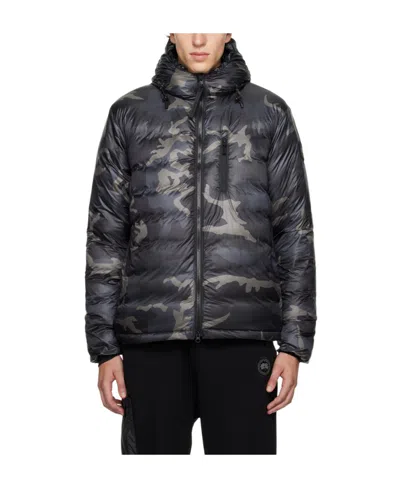 Canada Goose Black Lodge Down Jacket In Black Classic Camo