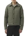 Canada Goose Cropped Padded Jacket With Button-up Front In Green
