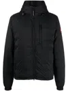 Canada Goose Insulated Jackets Featuring Hood And Pockets In Black