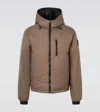 Canada Goose Lodge Hooded Down Jacket In Brown