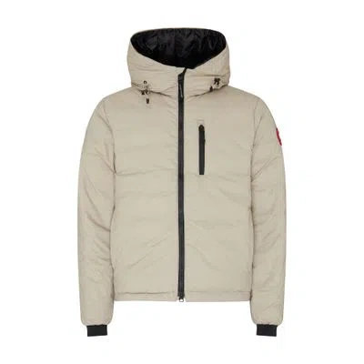 Canada Goose Lodge Hooded Jacket In Beige