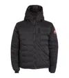 Canada Goose Lodge Packable Windproof 750 Fill Power Down Hooded Jacket In Black