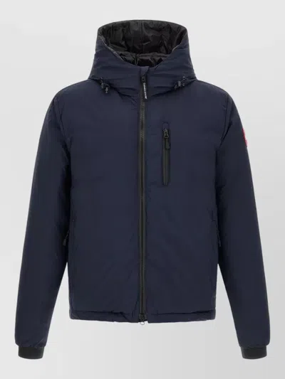 Canada Goose Lodge Hooded Jacket Casual Fit In Blue