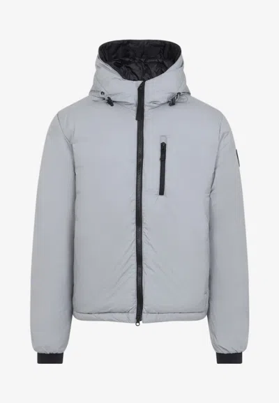 Canada Goose Lodge Hooded Packable Down Jacket In Gray