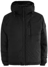 Canada Goose Lodge Packable Windproof 750 Fill Power Down Hooded Jacket In Black