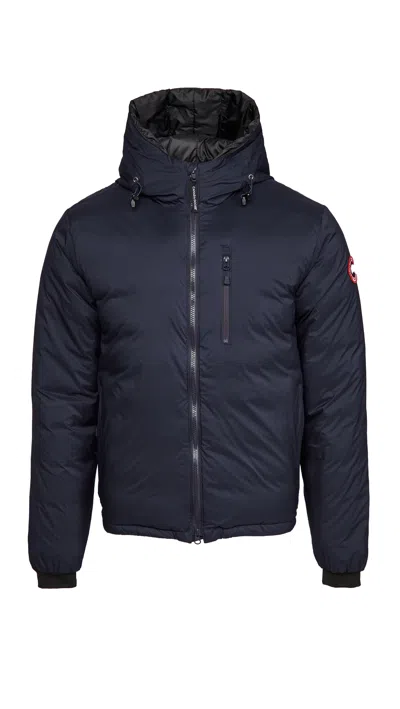 Canada Goose Hooded Down Jacket Featuring Chest Pocket In Black