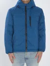 Canada Goose Down Jacket With Hood And Pockets In Blue