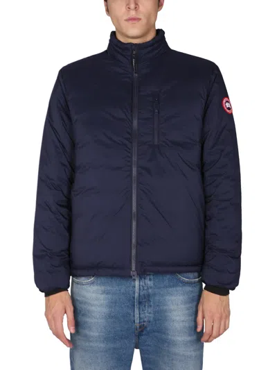 Canada Goose Lodge Nylon Down Jacket In Blue