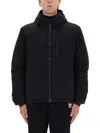 Canada Goose Hooded Down Jacket Featuring Chest Pocket In Black