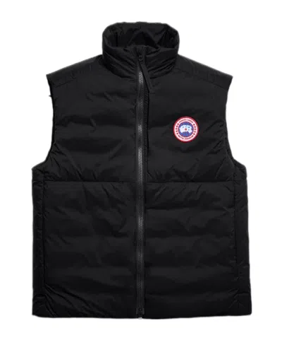 Canada Goose Lodge Logo-patch Quilted Gilet In Black