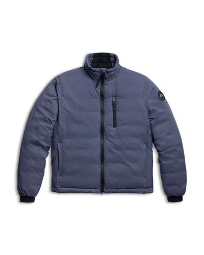 Canada Goose Lodge Logo Patch Zip Panel Jacket In Blue