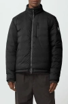 Canada Goose Hooded Down Jacket Featuring Chest Pocket In Black