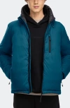 Canada Goose Lodge Packable Down Hooded Jacket In Blue