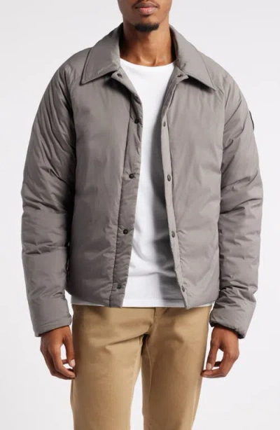 Canada Goose Lodge Packable Windproof 750 Fill Power Down Jacket In Coastal Grey-gris Ctier