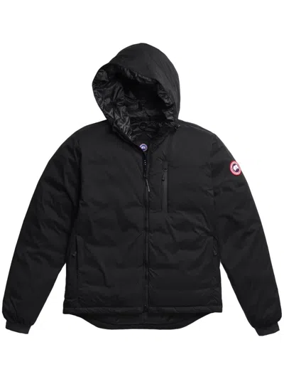 Canada Goose Lodge Padded Polyester Hooded Jacket In Black