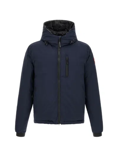 Canada Goose Lodge Hooded Jacket Casual Fit In Blue