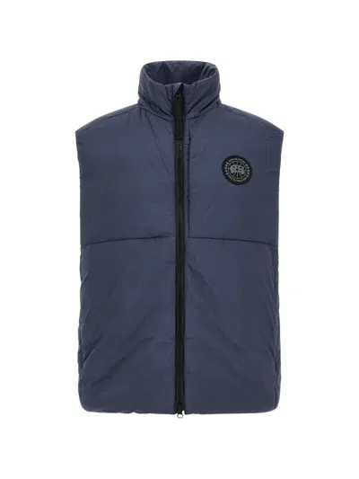 Canada Goose Lodge High Collar Menswear Vest In Blue