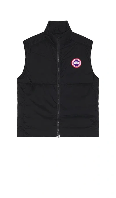 Canada Goose Padded High Collar Vest With Zipper Closure In Black