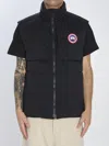 Canada Goose Quilted Sleeveless High Collar Vest In Black